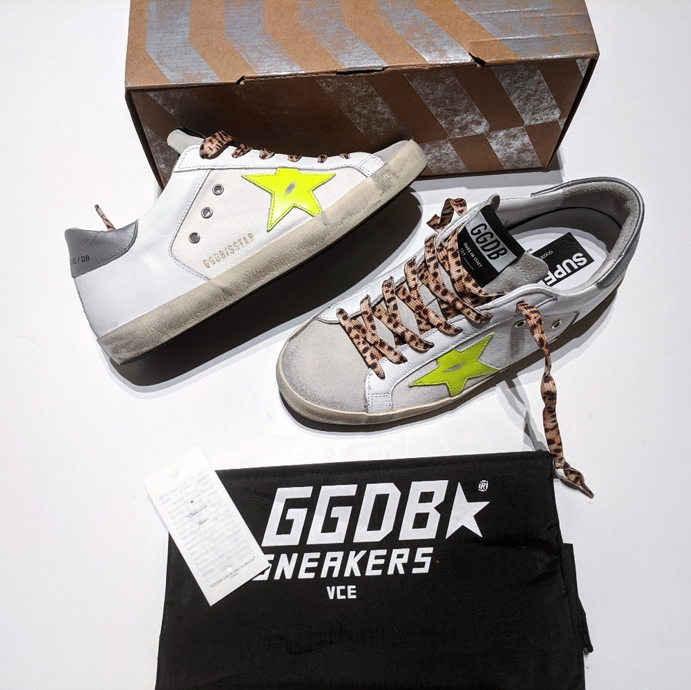 NEW!🌟Golden Goose💯Leather Superstar Sneakers - Picture 11 of 14
